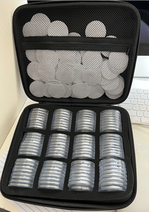 Coin Case with Capsules Foam Gasket 6 Sizes Pads - Coins Collector Case Holder for Coin Collection Supplies (96 Capsules)