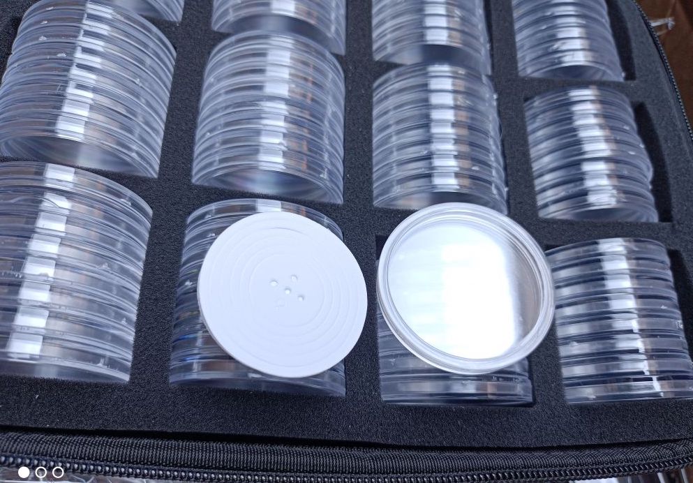 Coin Case with Capsules Foam Gasket 6 Sizes Pads - Coins Collector Case Holder for Coin Collection Supplies (96 Capsules)