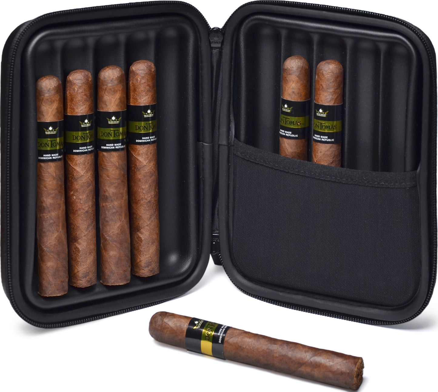 HIRQUITICKE EVA Cigar Case Travel holds up 10 Cigars - Lined Cigar Humidor - Humidor Case for Men with Matt Surface